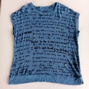 🆕 Posh ❤️s off air Blue Love Laugh Live Shirt